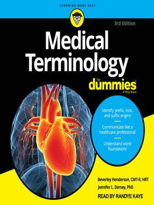 cover image of Medical Terminology For Dummies
